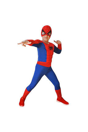 Spiderman Kaslı Çocuk Kostüm 2-3 Yaş