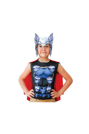 Thor Kısa Kollu Çocuk Kostüm 7-9 Yaş